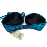 Gideon Oberson Blue Halter Bandeau Bikini with Top Strap Detail Size undefined Photo 3