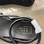 Shu Shop Black Lilith Platform Sandals Sz 7.5 NIB Photo 4