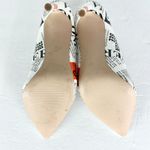 Steve Madden  Vala Newspaper Print Pump Heels Size 9 Point Toe Photo 5
