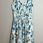 Reiss  Frida Blue abstract patterned dress Photo 0
