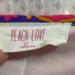 Peach Love California Boho Scarf Print Dress Large Pink Orange Purple Photo 1