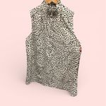 J.Crew Cute leopard print ruffle neck button front semi sheer sleeveless blouse Photo 2