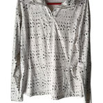 Under Armour  White Black Geometric Print Quarter Zip Long Sleeve Athletic Top M Photo 0