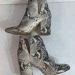 Steve Madden Boots Womens 7.5M Rockstar Ankle Bootie Gray Faux Leather Snakeskin Photo 9