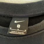 Nike  Sweatshirt Black Cropped Sweatshirt w/ Plush Fuzzy Tick Logo Sz M GUC Photo 5