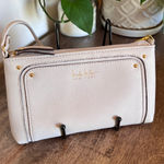 Nicole Miller NY Wristlet Clutch Faux Leather Wallet Card Holder Beige Photo 0