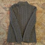 Croft & Barrow  grey cable-knit zip up cardigan sz PM Photo 2