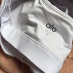 Alo Yoga  Airbrush Enso Criss Cross White Sports Bra Photo 4