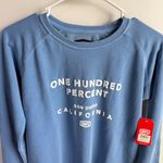 NWT 100% Blue THORUNN Fleece Pullover Crewneck Sweatshirt Photo 7