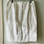 Talbots •White Floral Eyelet Pencil Skirt•Sz 4 Photo 2