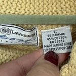 Vtg Maggie Lawrence Womens Sweater Lrg Butter Yellow Knit Mockneck Ramie Cotton Size L Photo 3