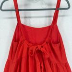 FRNCH Paris Women's Tiered Maxi Dress Orange Sleeveless Linen Blend Summer L Photo 9