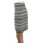 ZARA  Black White Woven Embroidered Jacquard Mini Straight Pencil Skirt Size L Photo 1