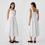 Gap x Doen • White Eyelet Midi Dress tiered ruffle smocked peasant cottagecore Photo 13