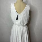 Candalite NEW  Size Medium White Midi Dress Handkerchief Lace Trim Boho Photo 4