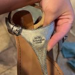 Coach  Vitalia Leather Silver Sandals Size 6 Photo 6