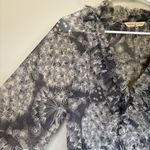 Rebecca Taylor  Sheer Faux lace up Blouse size‎ 8 Ruffle Photo 3