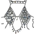 Dolls Kill RAVE WONDERLAND  Iridescent Gem Jewelry Crop Top Crystal Chain Bra Photo 13