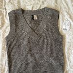 Divided NWT  Charcoal Knit Sweater Vest Photo 0