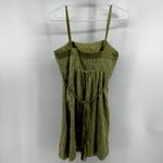 BCBGMAXAZRIA Vintage  Silk Dress Strapless Mini Y2K Pleated Tie Waist Green 6 Photo 7