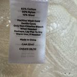 Talbots Cream Textured Wool Cowl Neck Sweater with Ruffles Long-sleeve Size L Photo 1