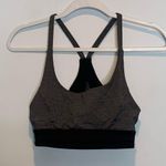 Lululemon  Train Times Sports Bra Yoga Black Gray Heather Racerback Photo 2