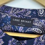 Lane Bryant ‎ Paisley Button Down Shirt Size 14 Long Sleeve Cotton Boho Chic Fall Photo 4