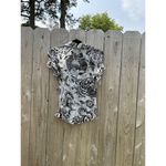 Laundry by Shelli Segal Laundry by Shelli‎ Segal Womens Size Small Black White Short sleeve top Silk Photo 3