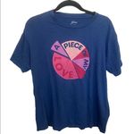 J.Crew  Navy Cotton “A Piece Of My Heart” Graphic Size Medium Short Sleeve Tee. Photo 0