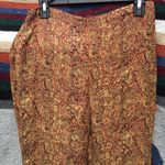 Anthropologie Muse Silk Paisley Print Pants 6 Photo 1