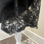 Victor Costa Vintage 1980s Black Ruched Strapless Lace Hem Gothic Cocktail Sz 6 Photo 8