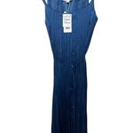 Vince Relaxed Plissé Satin Midi Slipdress Size Small Photo 4