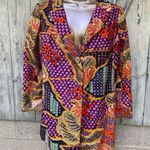 Size L//Vintage 70s Novelty Print Bold Velour Blazer Jacket Size L Photo 0