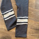 Zyia  Leggings Medium Blue Melange Stripe Light N Tight High Waist 7/8 Length M Photo 4