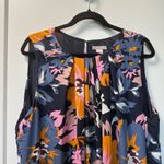 H&M  Sleeveless Colorful Floral Knee Length Shift‎ Pleated Business Casual Summer Photo 1