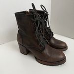 Freebird Cavalier Boots Combat Leather Lace Up Lugged Boho Western Brown Green Size 10 Photo 1