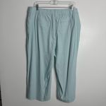 NWT J. Jill Linen Stretch Wide Leg Crop Pants 289732 In Sea Glass X Photo 2