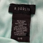 B Darlin B. Darlin Juniors Womens Pleated Size 3/4 Party Long Flowy Dress Mint Green Photo 3