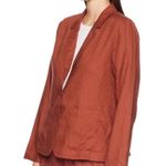 Eileen Fisher  Women's Organic Linen Blazer Jacket Rust Orange Photo 1