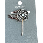 EXPRESS  Silver and Blue Dreamcatcher Brooch Photo 0