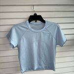 Lululemon Blue Cropped Short-Sleeve Top Photo 2