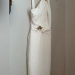 Privy NWT White Textured Cross Back Slit Dress, Size Small Photo 2