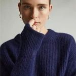 Everlane The Alpaca Crewneck Sweater in Ocean Cavern Navy Blue Size XS Photo 6