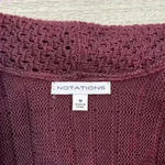 Notations  Maroon Long Knit Cardigan Size M Photo 4