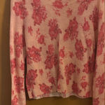 J.Crew  Pink Floral Crew Neck Sweater Photo 0