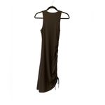 Gaze ruched side dress in black Photo 1
