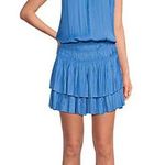 Current Air Blue Ruffled Halter Mini Dress Photo 0
