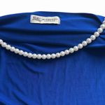Burberry Vintage  London Royal Blue Blouse Pearl detailTimeless Elegance Photo 2