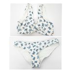 PINK - Victoria's Secret PINK VICTORIA’S SECRET | White and Blue Butterfly Print Bikini Set Sz. Medium Photo 1