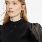 Ted Baker Elegant Black Puff Sleeve Top Photo 3